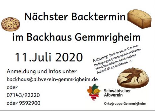 Backhaus im Juli